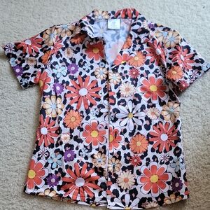 Kids Floral Button-Up Shirt